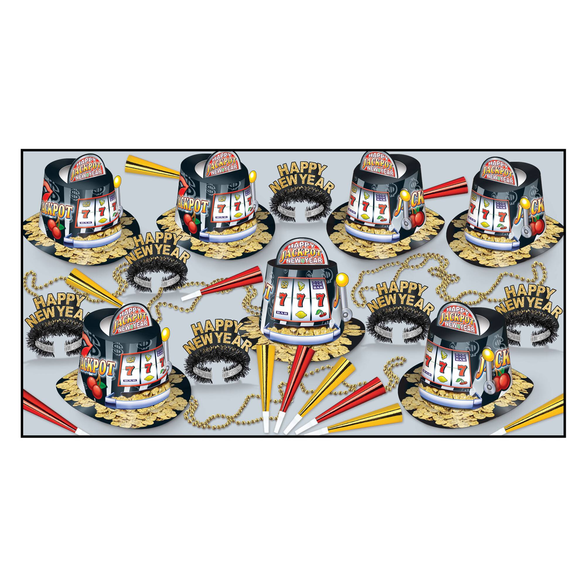 Beistle Jackpot New Year Assortment Kit for 50